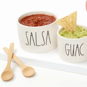 Rae Dunn by Magenta Salsa & Guac Bowls with Spoons